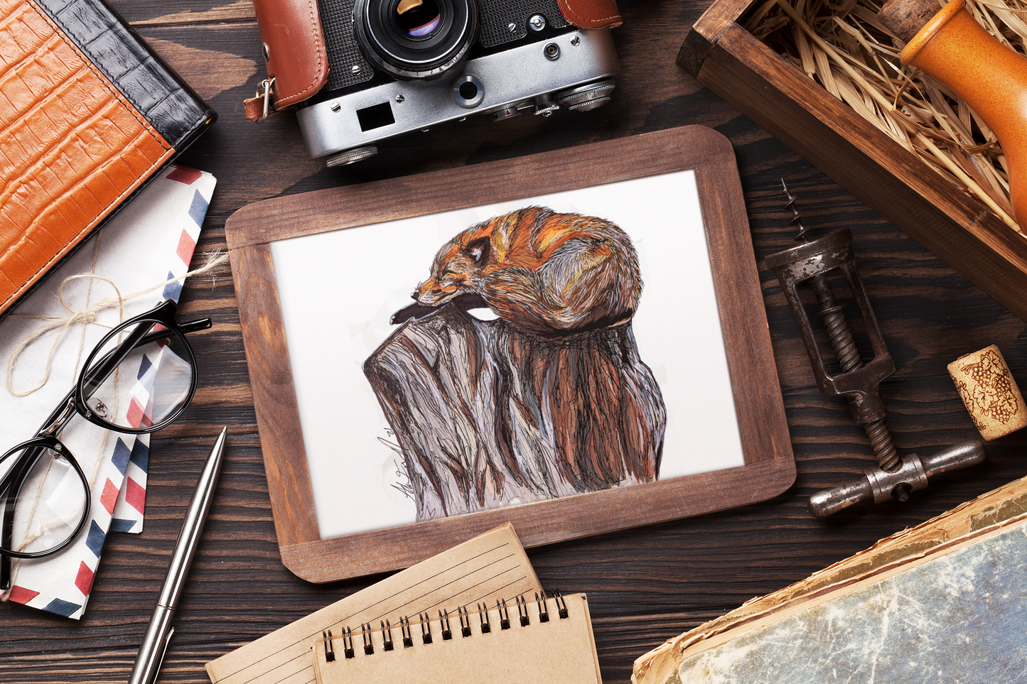 Sleepy Fox-Fine Art Print