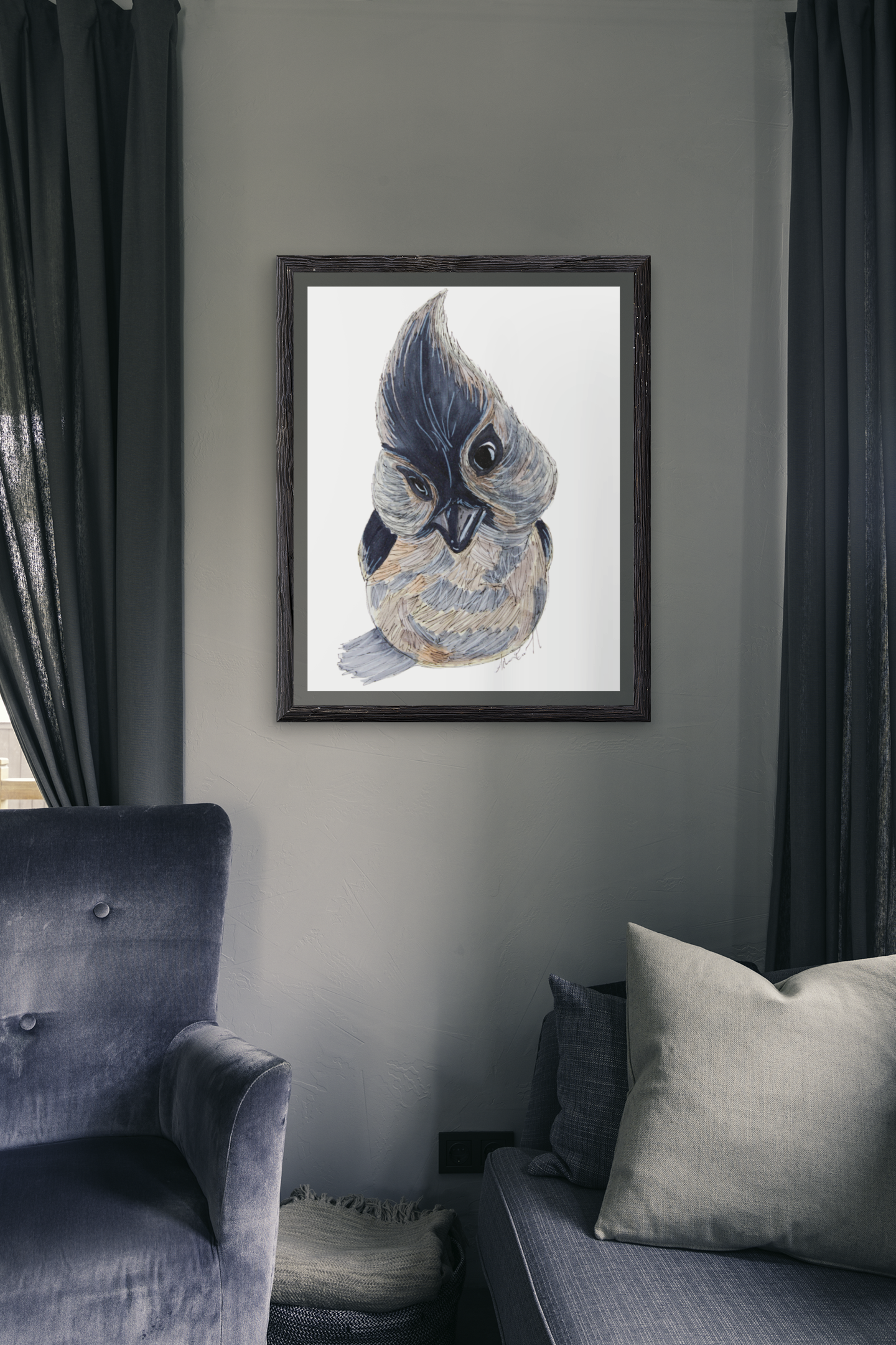 Sweet Blue Jay-Fine Art Print