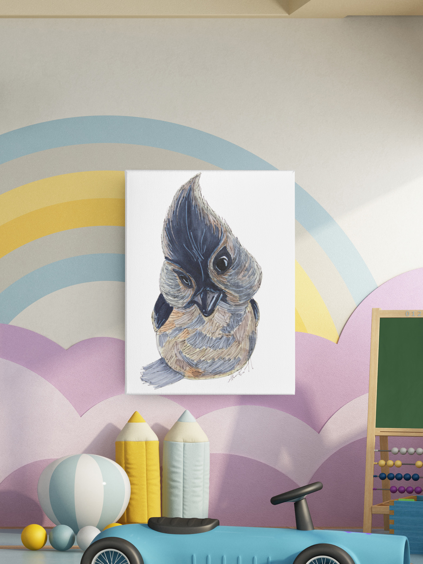 Sweet Blue Jay-Fine Art Print