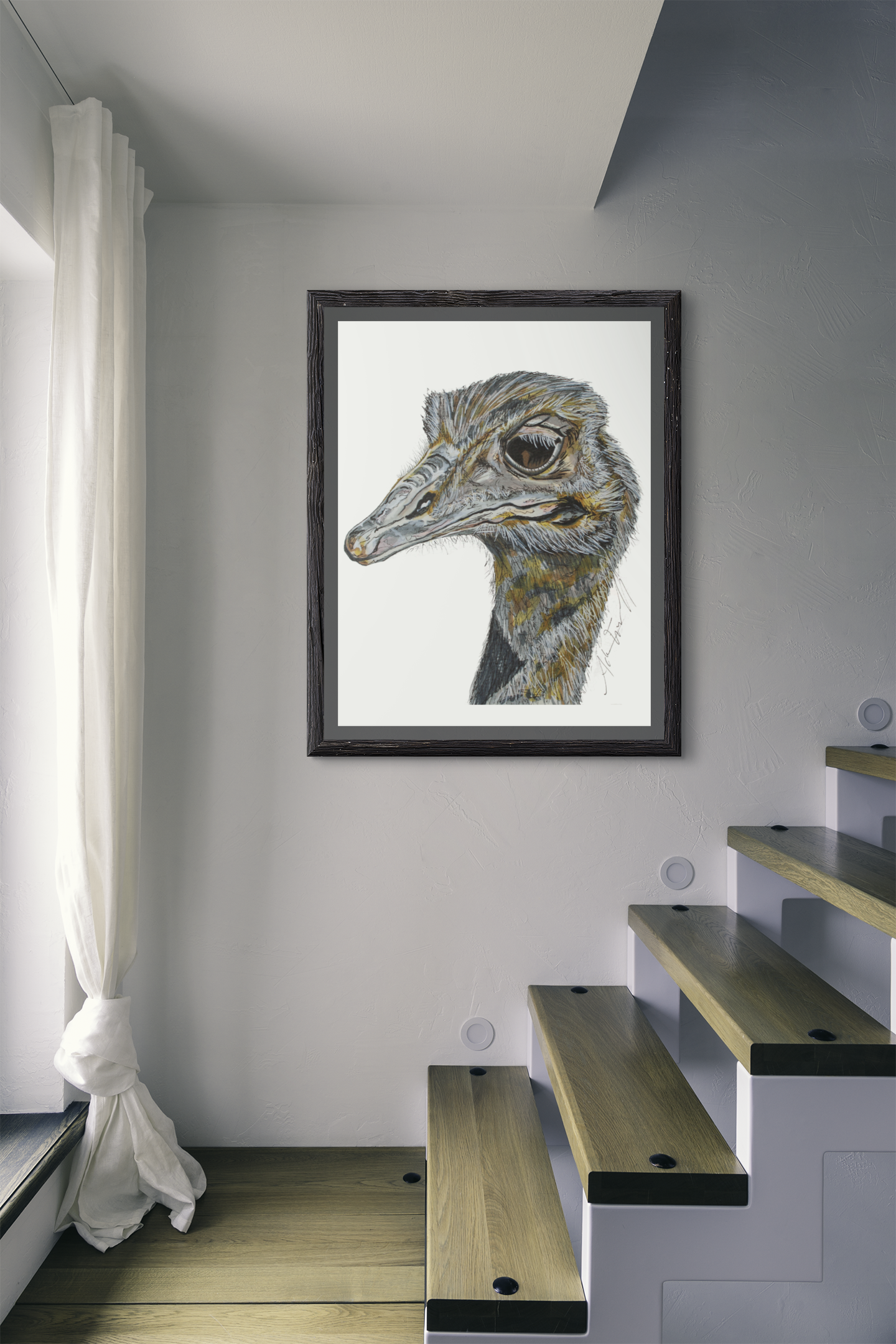 Angry Ostrich-Fine Art Print