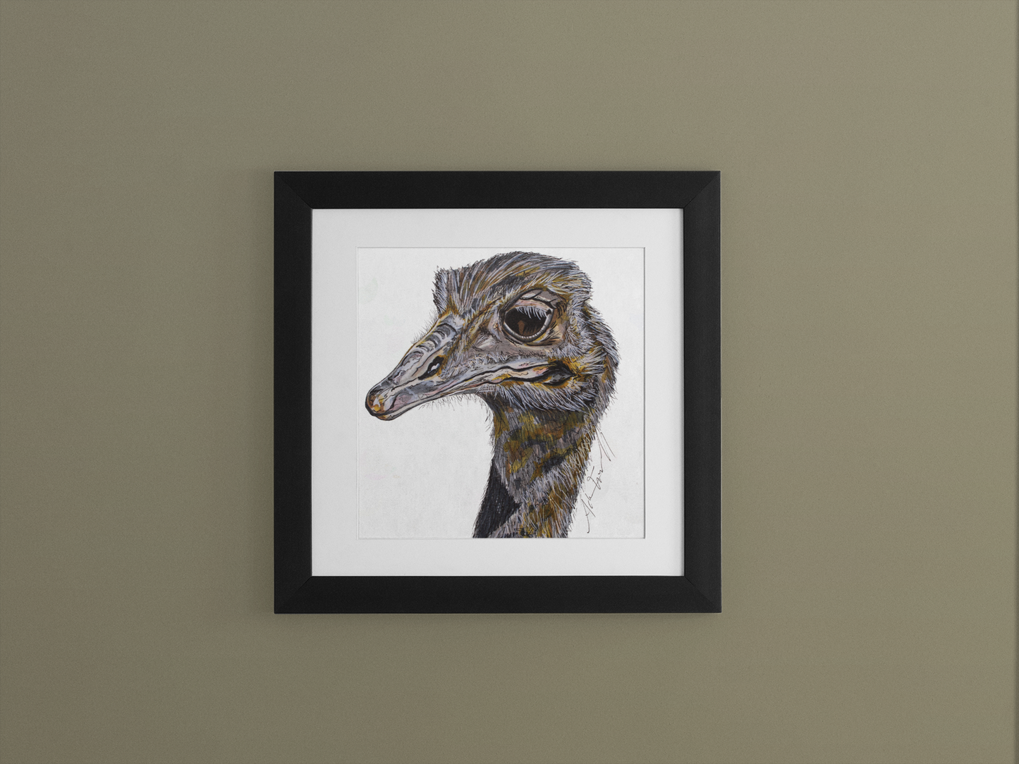 Angry Ostrich-Fine Art Print